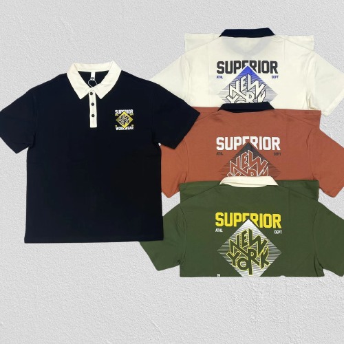 Solid Peter Pan Collar Cotton Blend  T-Shirt