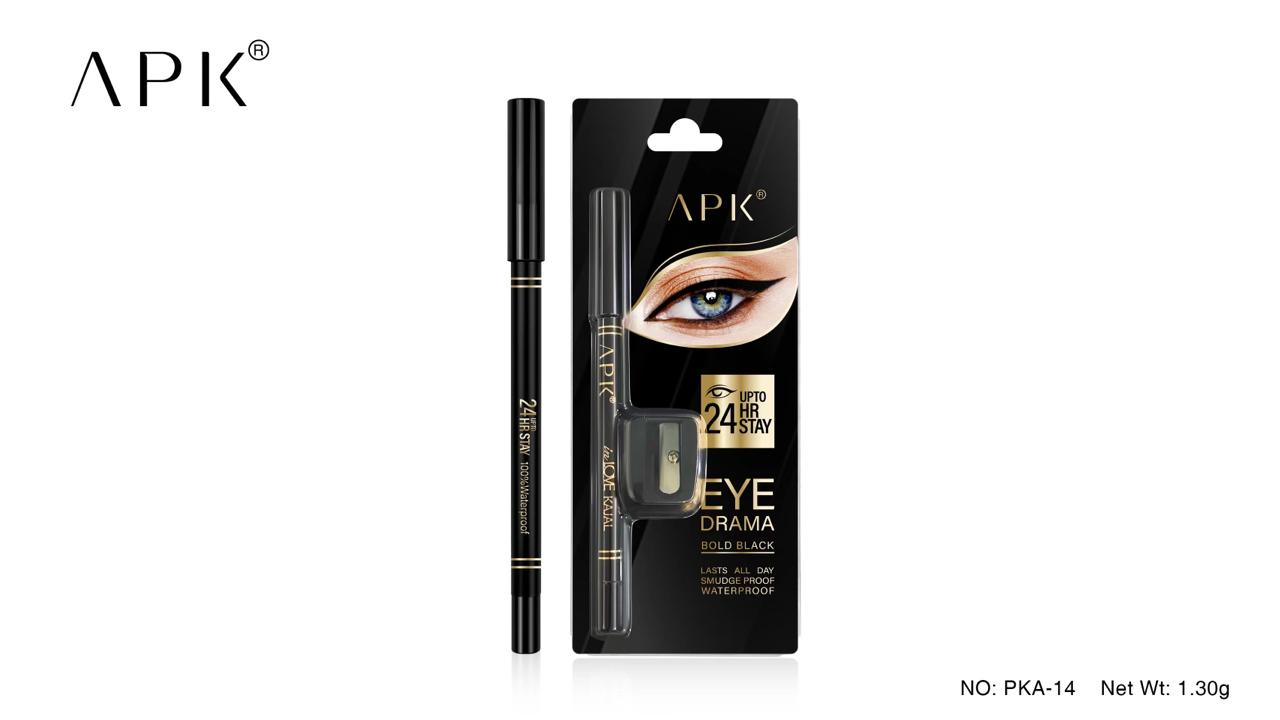 APK KAJAL PENCIL- BOLD BLACK (Last All Day Water Proof) PKA-14
