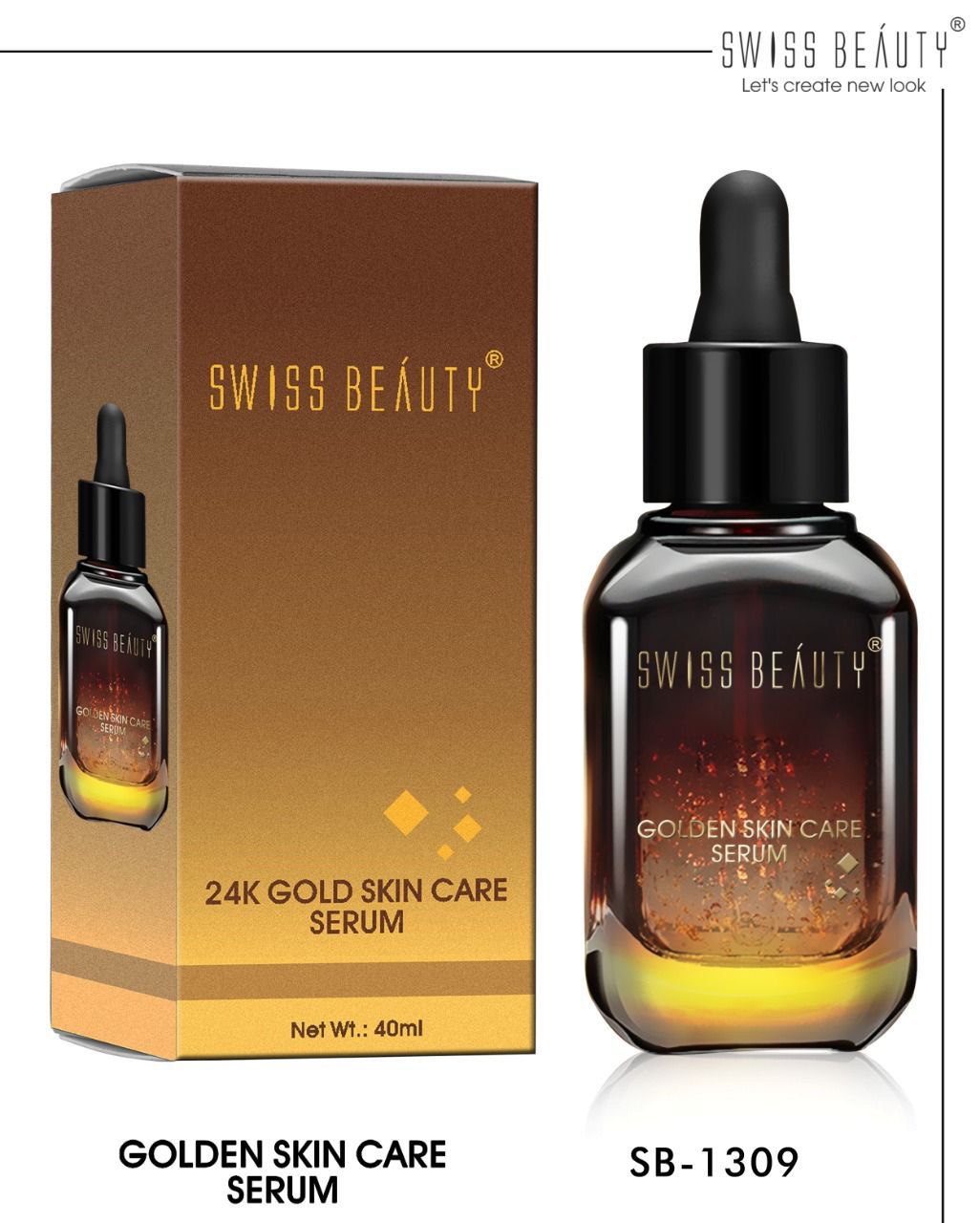 Swiss Beauty 24K Gold Face Serum-40ML SB-1309