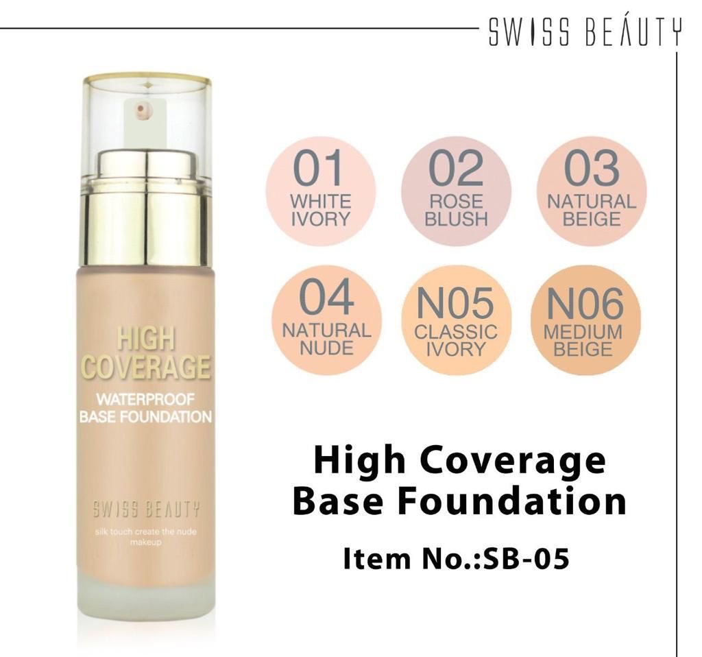 Swiss Beauty High Coverage Base Foundation (Long Lasting) SB-05
