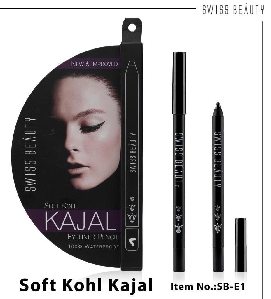 Swiss Beauty Kajal Eyeliner Pencil (100% Water Proof) SB-E1