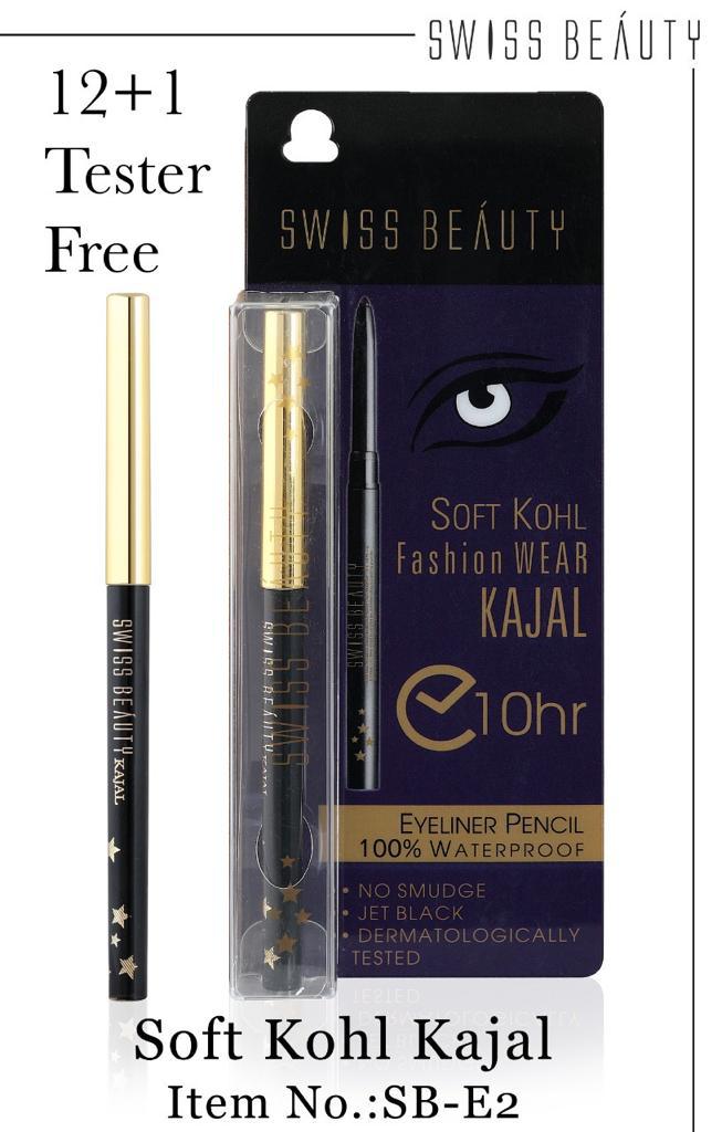 Swiss Beauty Auto Kajal Eyeliner Pencil (100% Water Proof) SB-E2