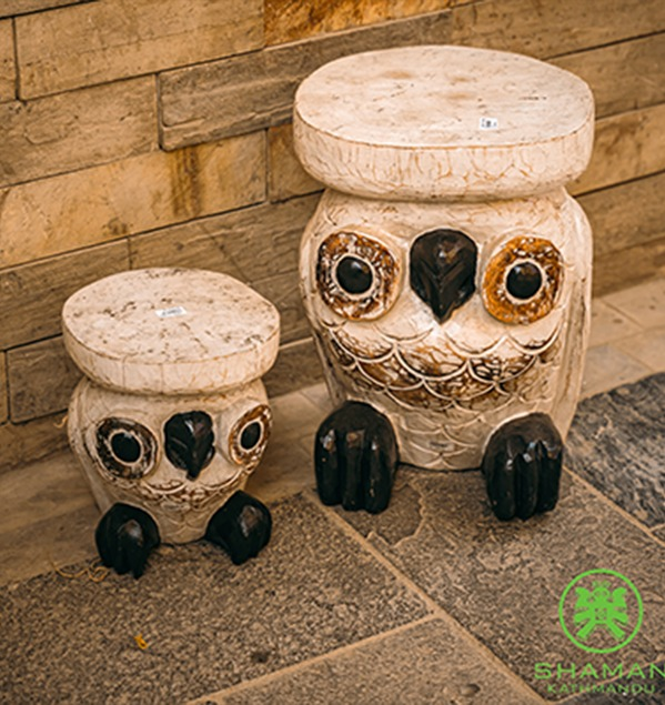 Woden Owl Stool