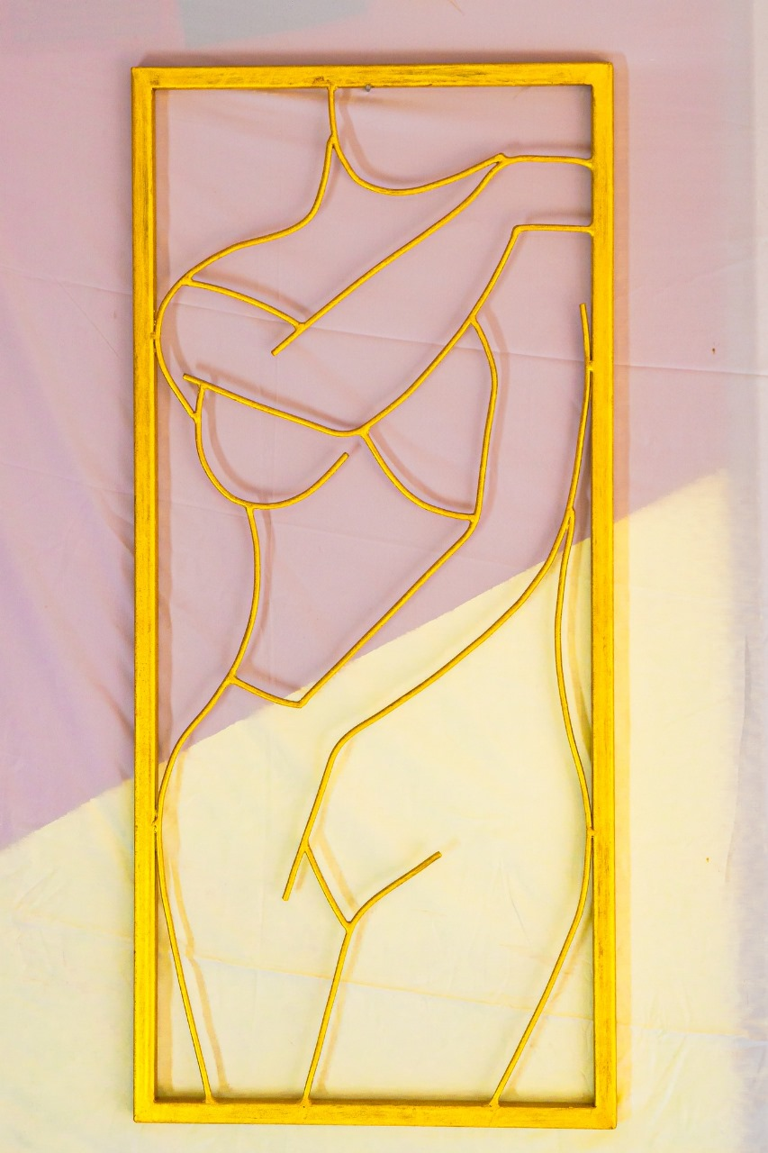 New Golden Female Body Wall Art Decor