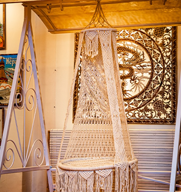 Natural Cotton Cord Swing Chair