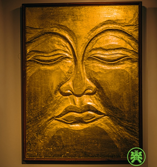 Handprinted Buddha  Wall Art