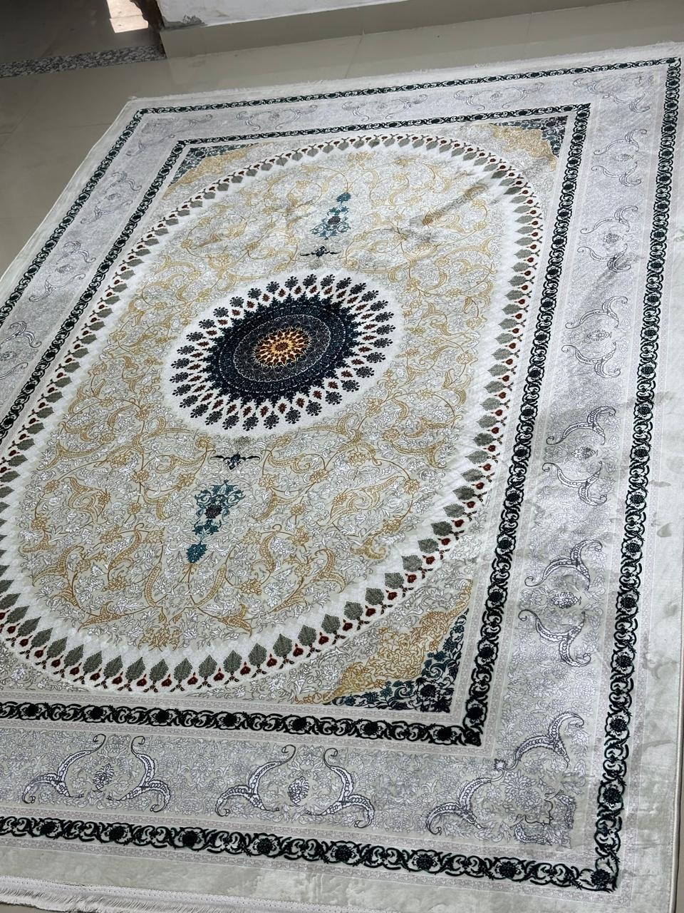 Turkish Design Soft Gray Flower Desine Carpet
