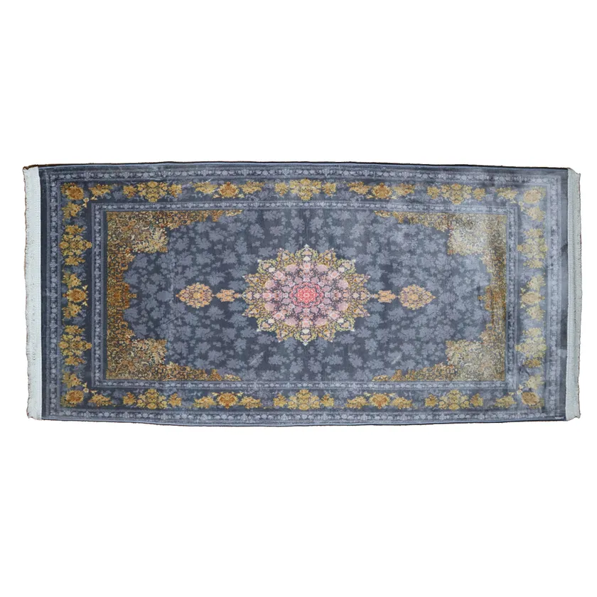 Turkish Design Soft Blue Color Carpet Rug For Floor