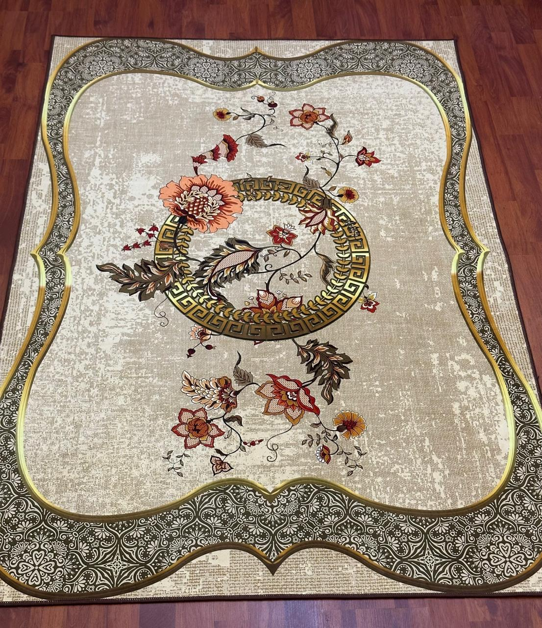 Luxury Floral Roman Medallion Area Rug