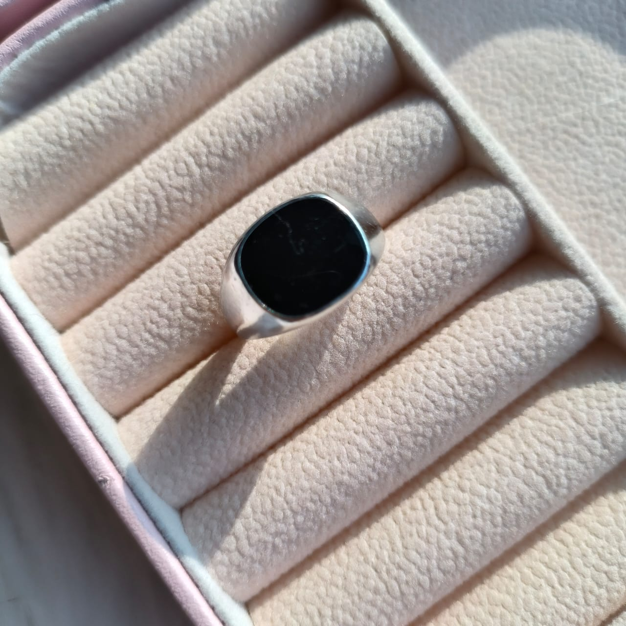 Black Onyx Silver Ring For Men