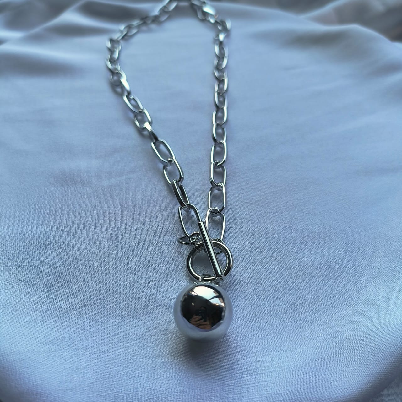 Stainless Steel Ball Link Chain Necklaces For Women