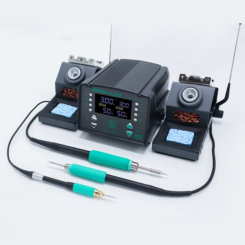 AIFEN A220 DUAL SOLDERING STATION SUPPORTED T210 BIT, T115, T245