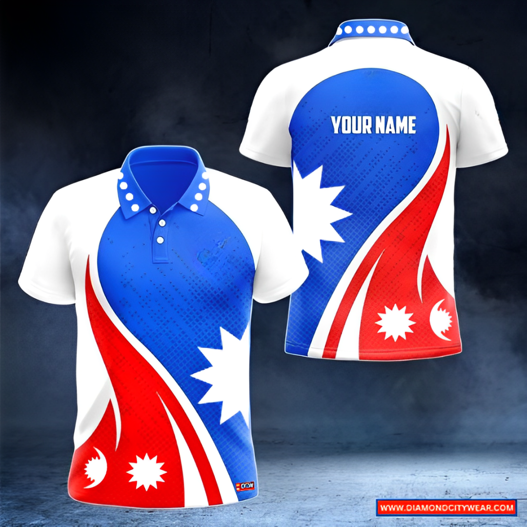 Custom Football Jersey Printing. Red Blue Jersey Sublimation For football team.